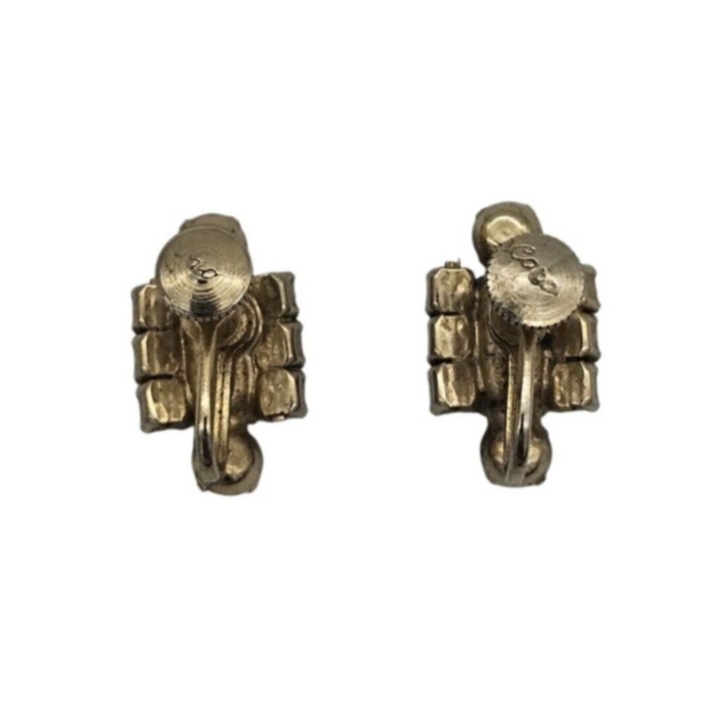 3 pairs VTG Rhinestone Earrings Including Coro - Picture 6 of 16